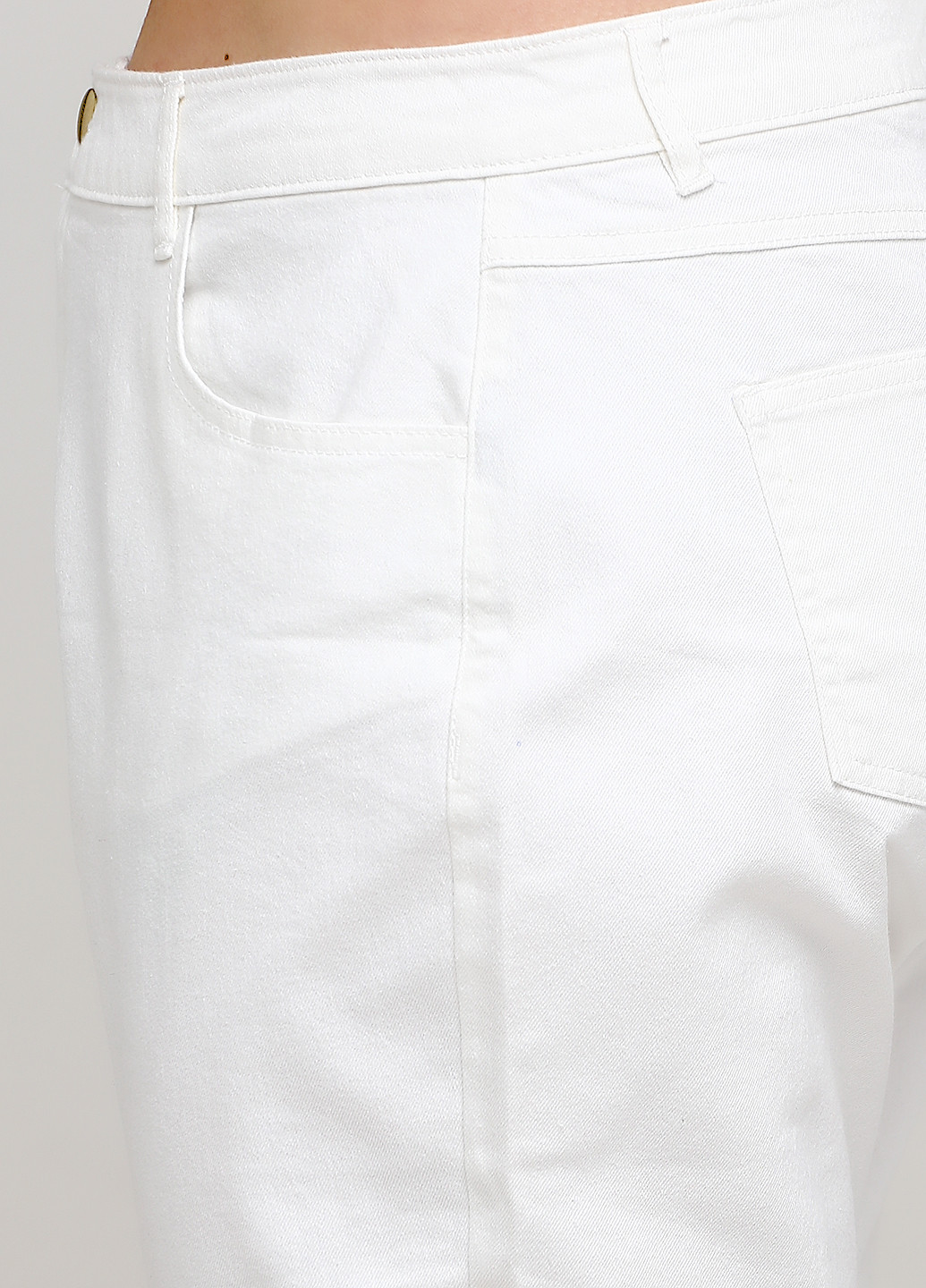 Капри Avon однотонные молочные джинсовые хлопок