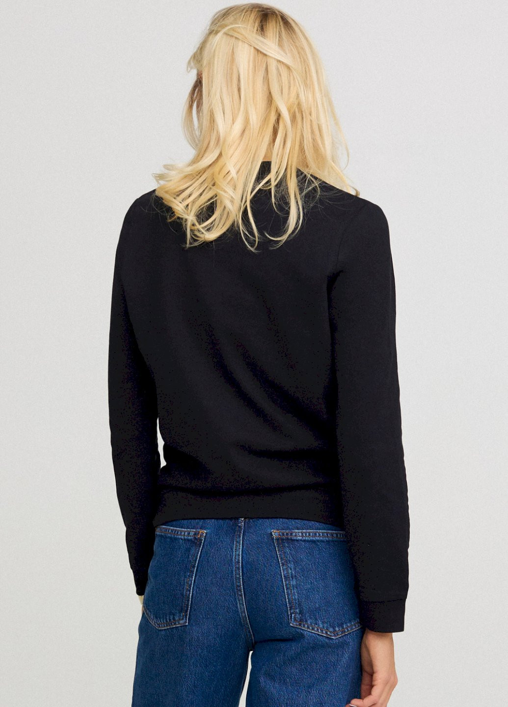 Чорний свитшот женский basic /no flis/ YAPPI (254658658)