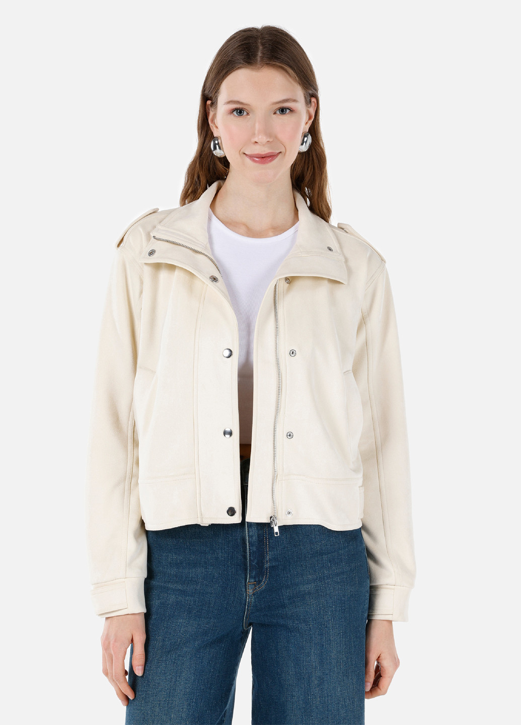 Молочная демисезонная куртка Colin's