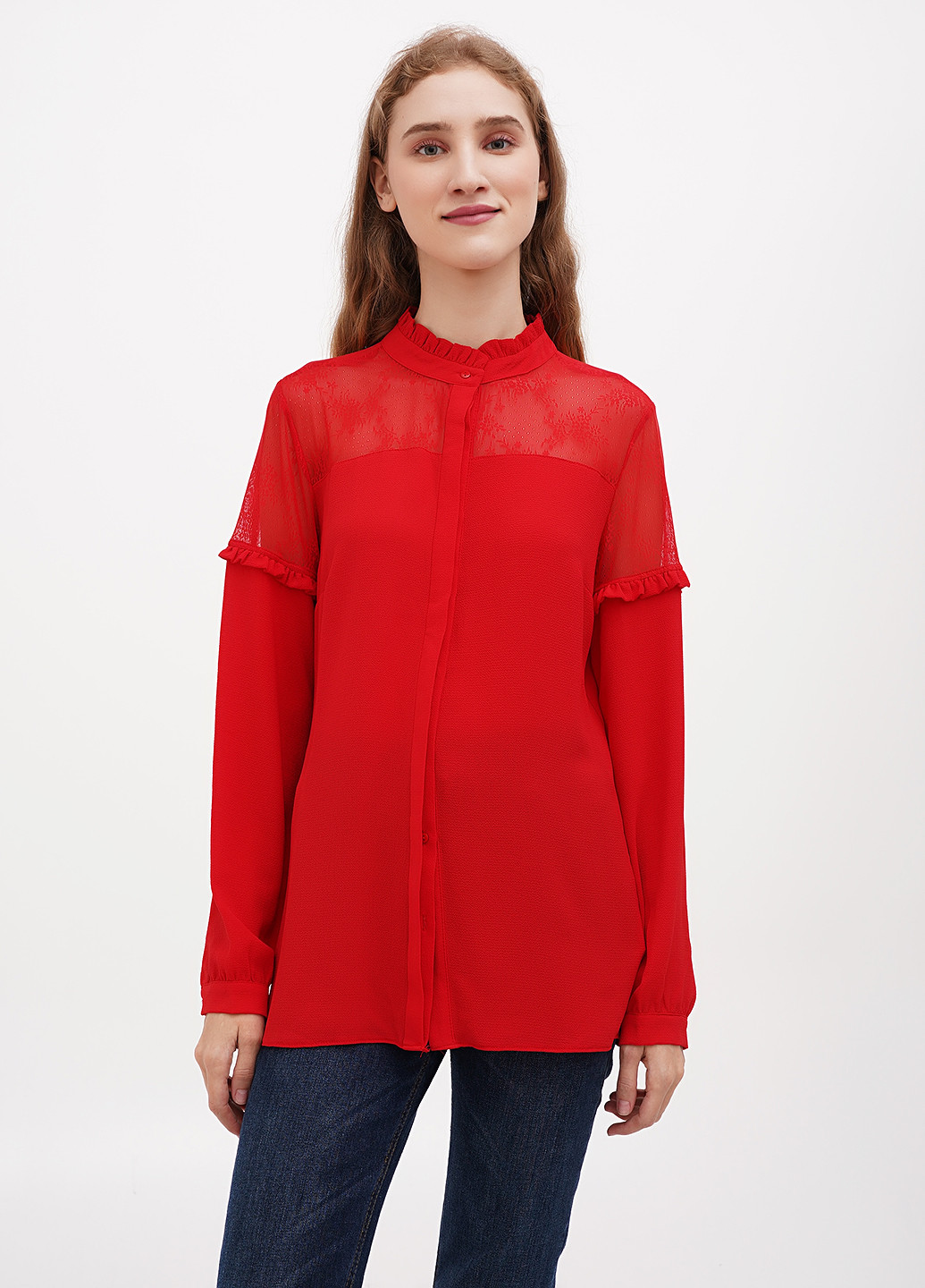 Красная блуза Sassofono Club