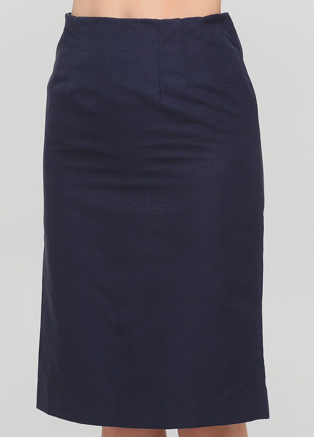 Темно-синяя кэжуал однотонная юбка The J. Peterman Company карандаш