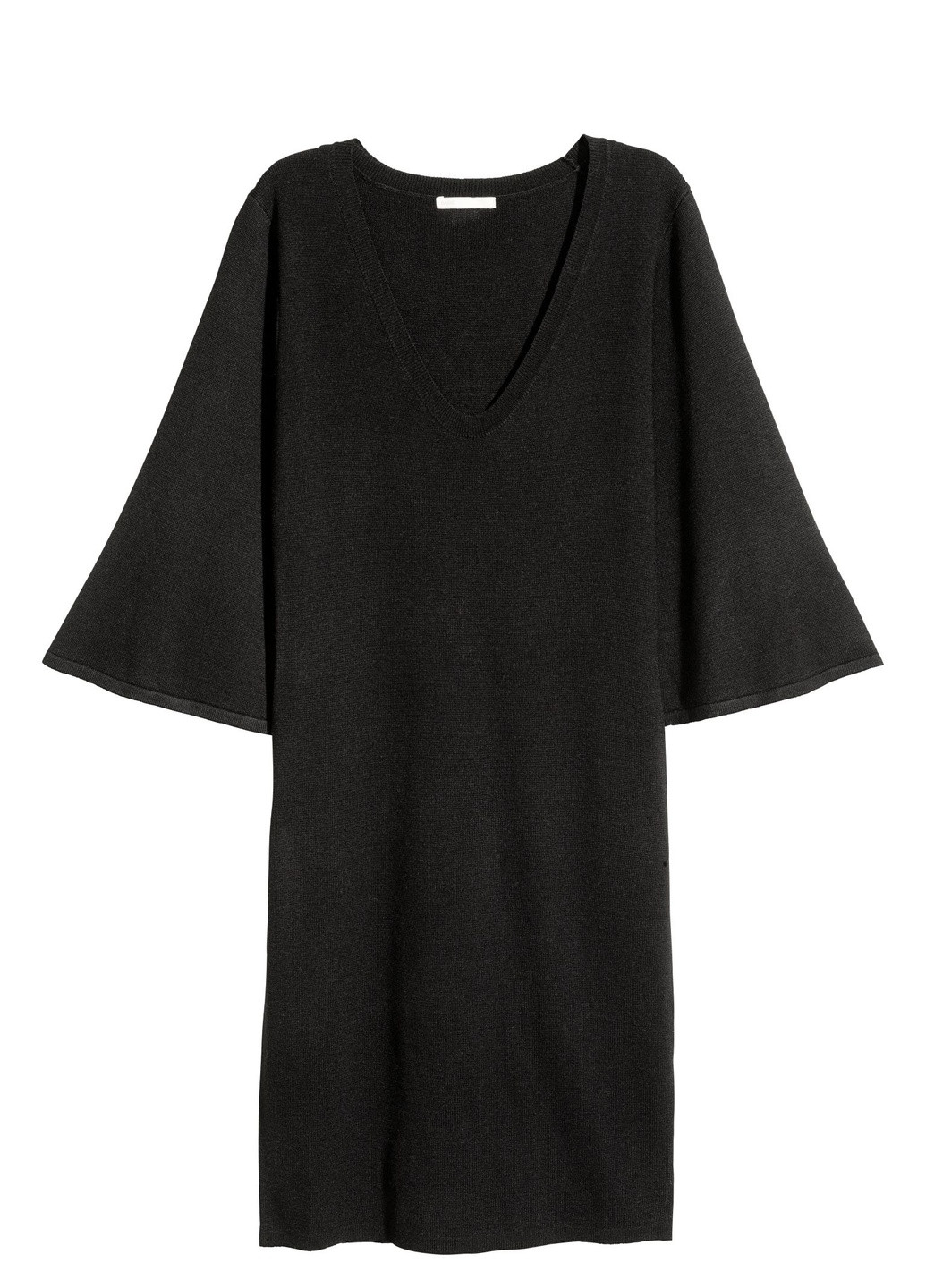 Чорна кежуал плаття в'язанe H&M однотонна