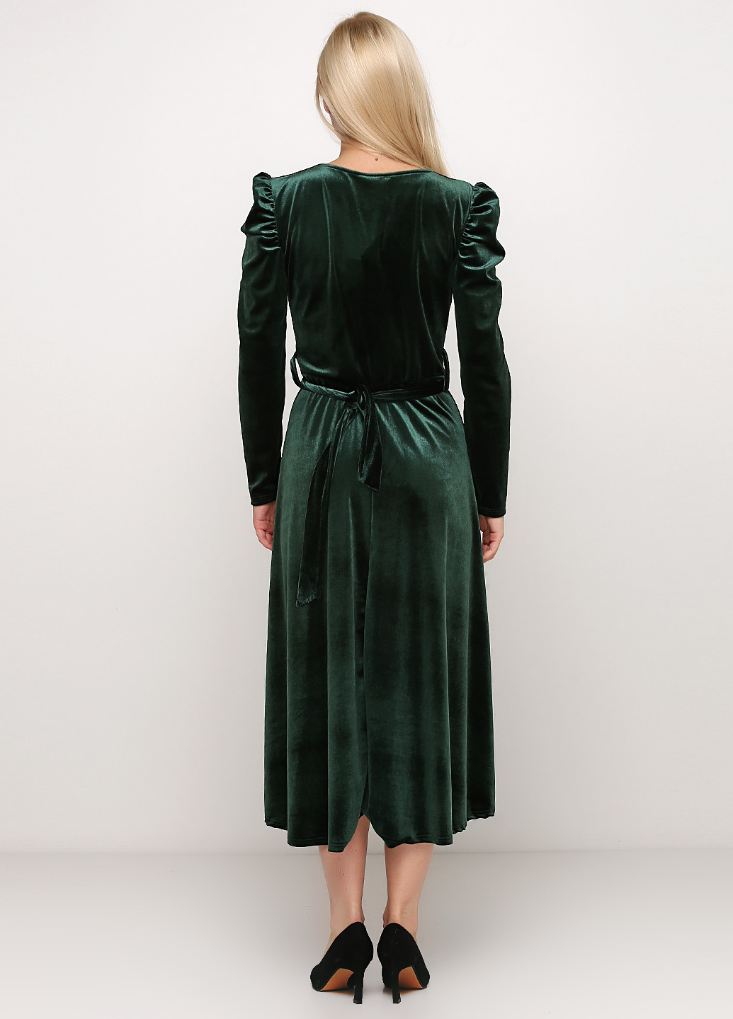 Зелена вечірня сукня а-силует di classe однотонна