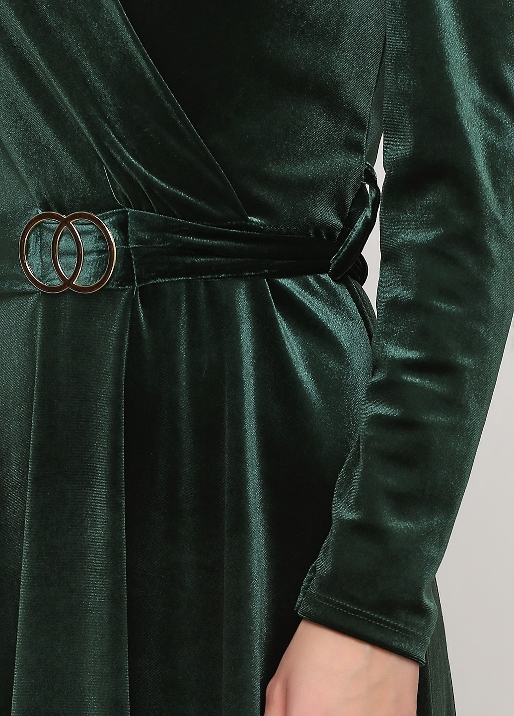 Зеленое вечернее платье а-силуэт di classe однотонное
