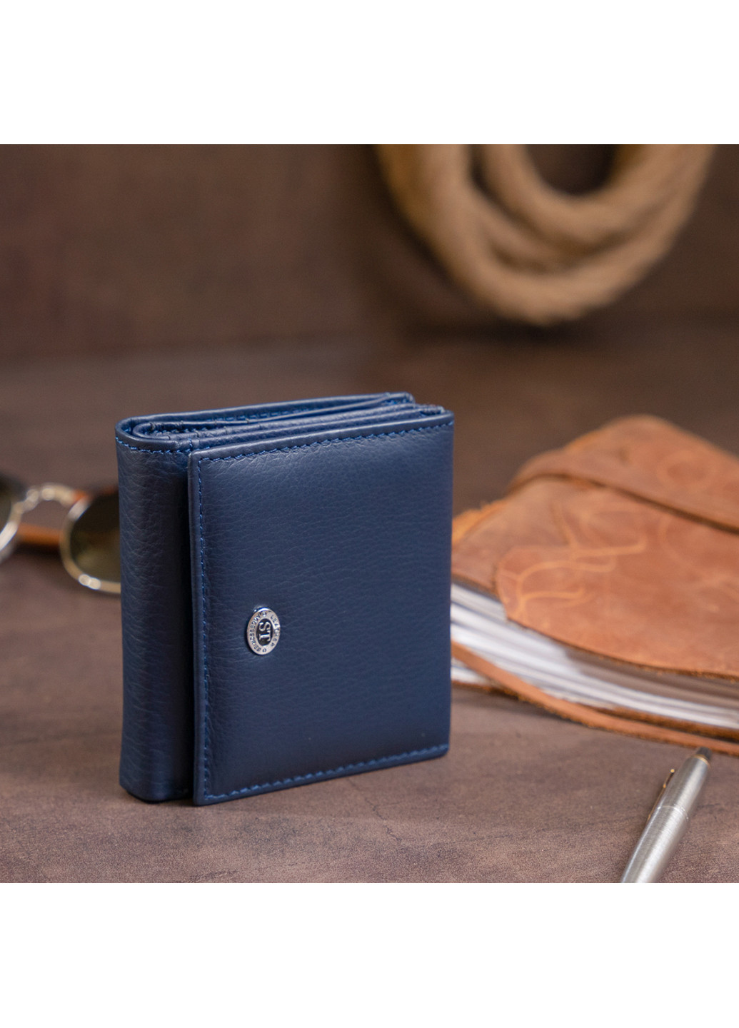 Жіночий шкіряний гаманець 10х9х1,3 см st leather (229460990)
