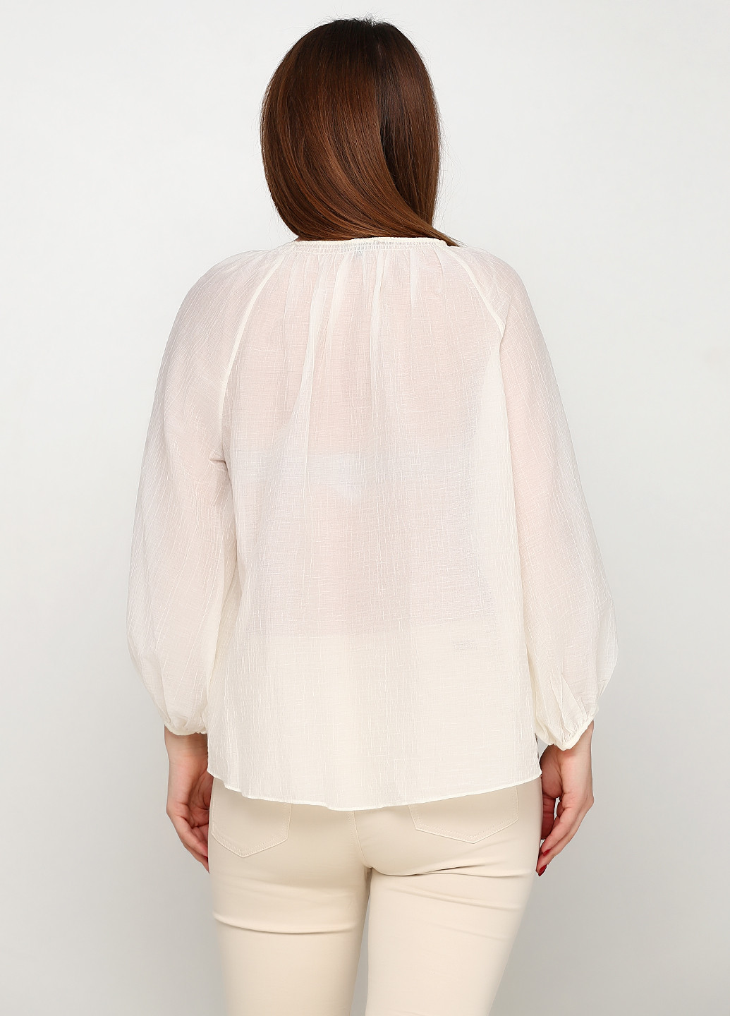Молочна демісезонна блуза Massimo Dutti