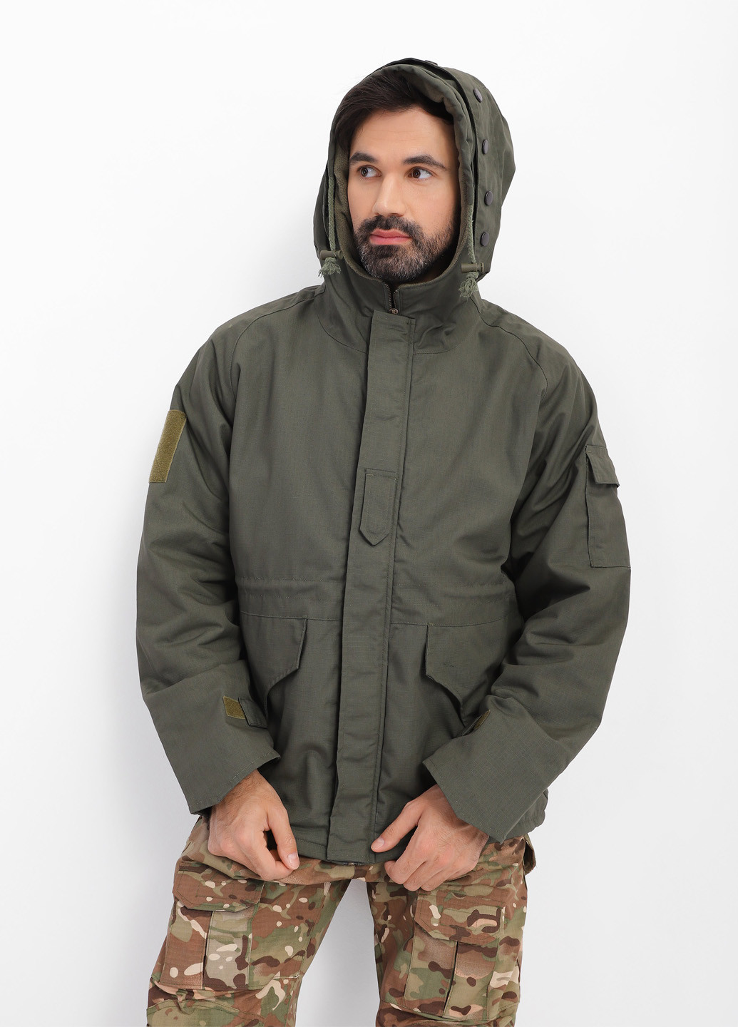 Оливкова (хакі) зимня куртка Braska 72-6577/317
