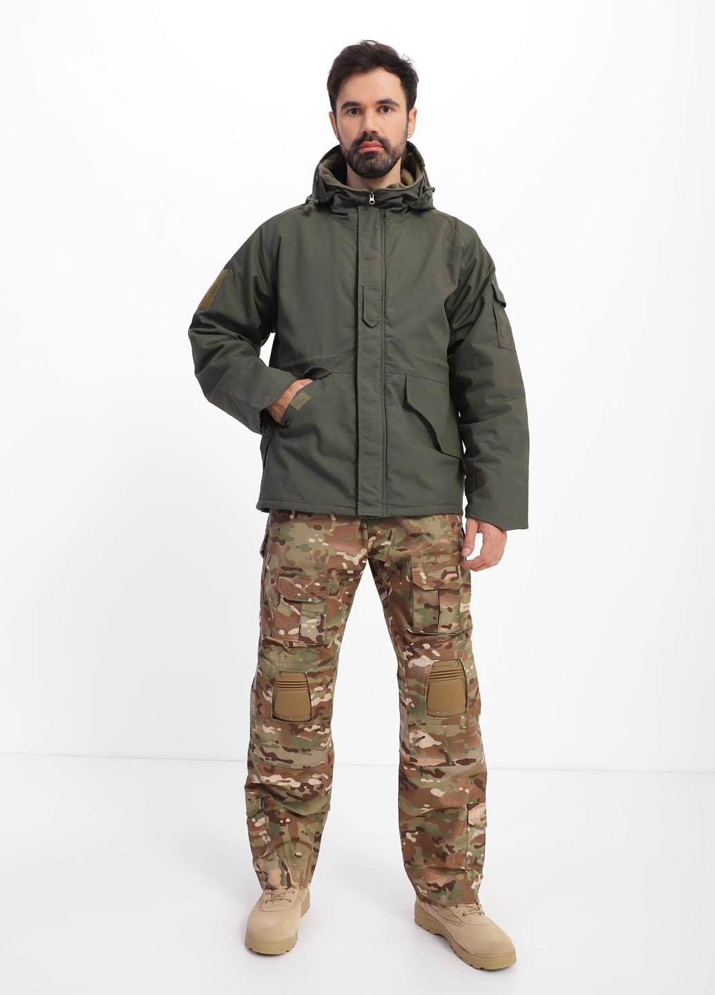 Оливкова (хакі) зимня куртка Braska 72-6577/317