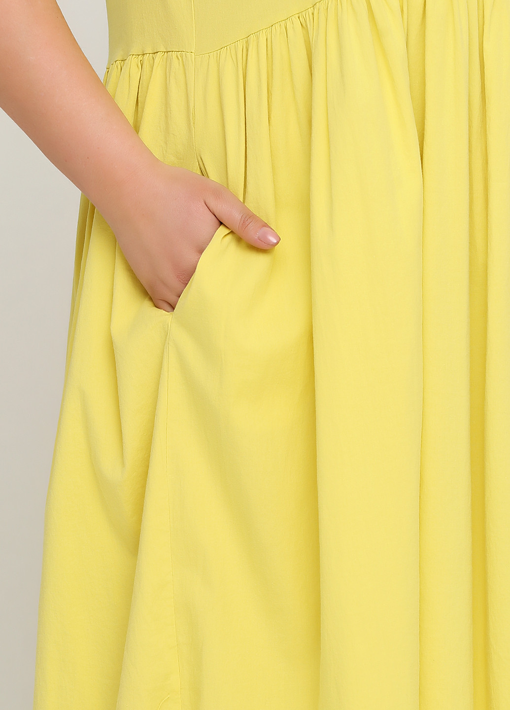 Жовтий кежуал сукня Zelante однотонна