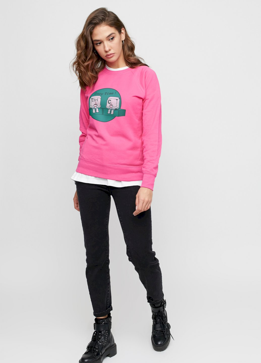 Розовый свитшот женский /no flis/ YAPPI рисунок (251374798)