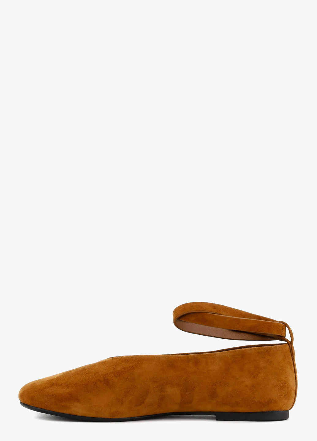 Женские балетки Le'BERDES | коричневые однотонные без декора натуральная замша (370483483)