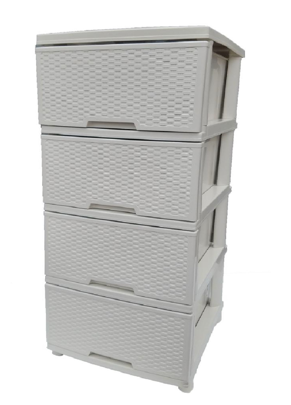 Комод пластиковый тумба шкаф органайзер 4 ящика 90.5х46.5х39.5 (472757-Prob) Белая Роза Francesco Marconi (250153941)