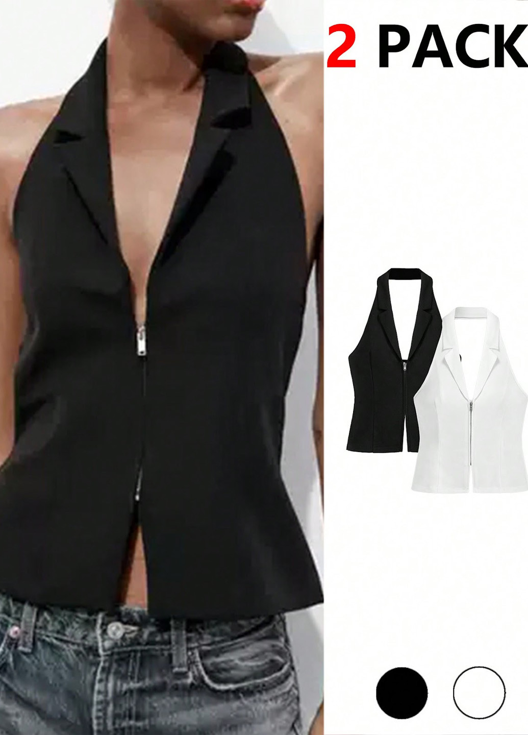 Комбинированная блуза (2 шт.) SHEIN