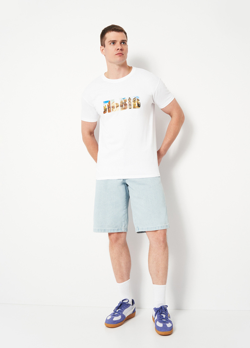 Белая футболка Sol's Imperial