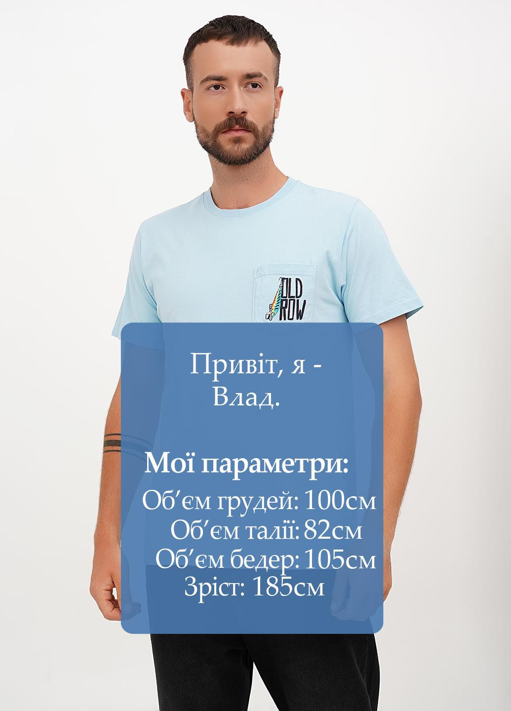 Блакитна футболка Old Row