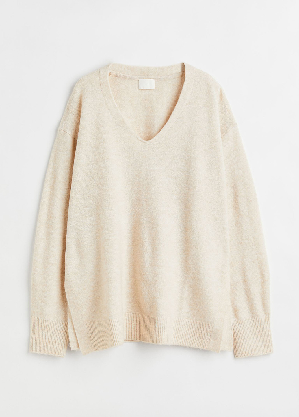 Світло-бежевий зимовий світ зимовий вільного крою пуловер H&M