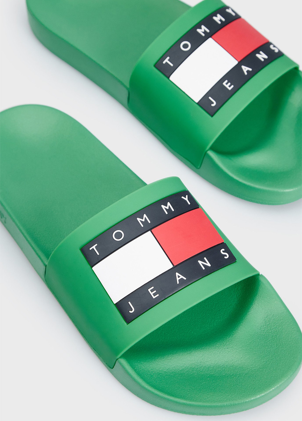 Зеленые кэжуал шлепанцы Tommy Jeans