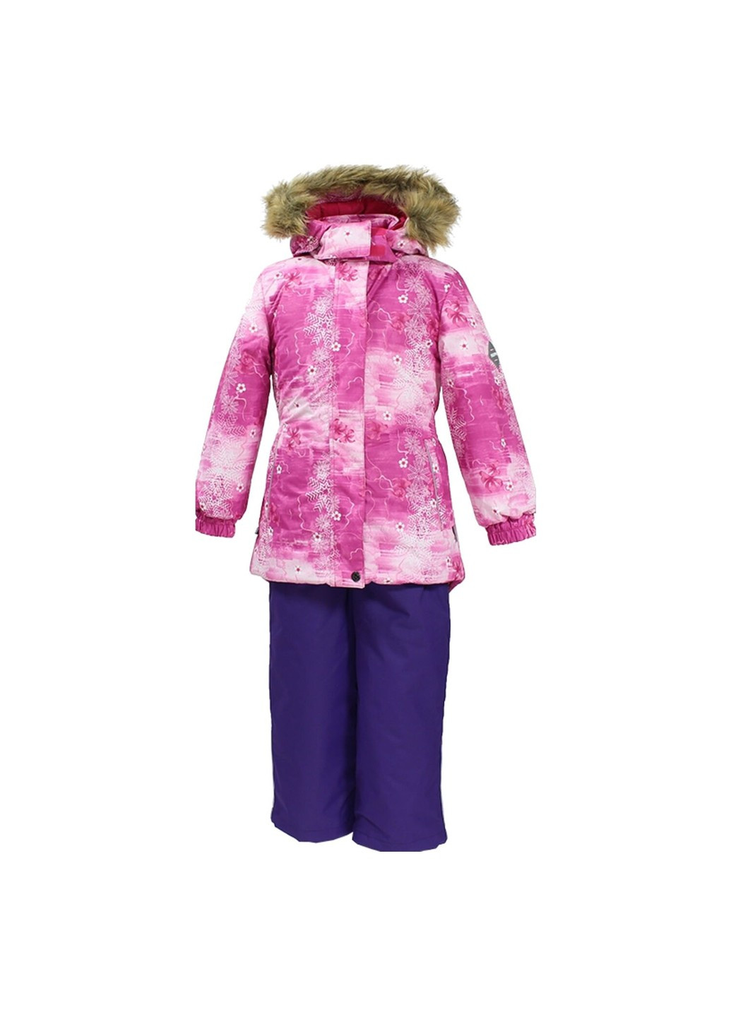 Фуксиновий (колору Фукія) зимній комплект зимовий (куртка + напівкомбінезон) renely Huppa