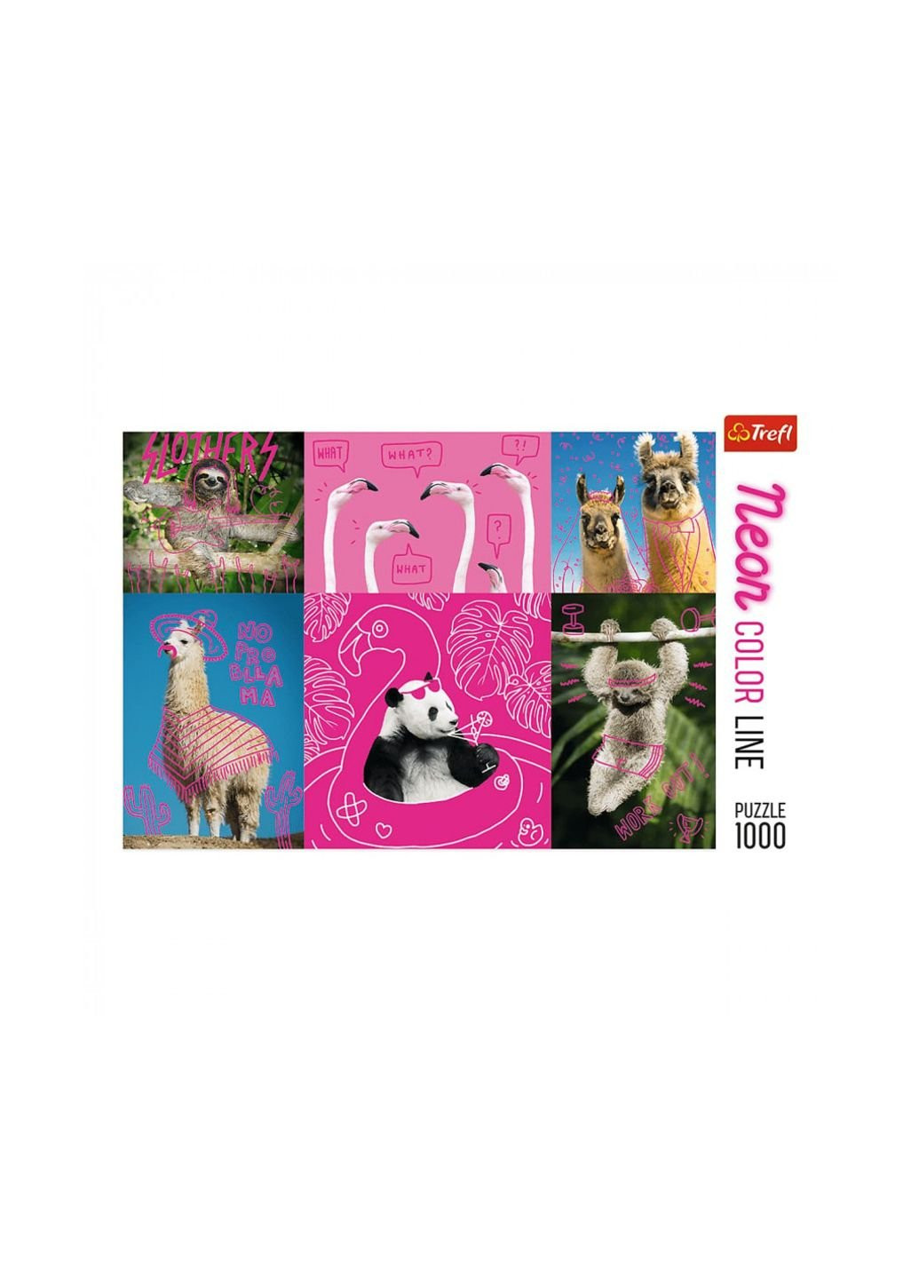 Пазл Neon Пустотливі звірята, 1000 елементів (6336964) Trefl (254065811)