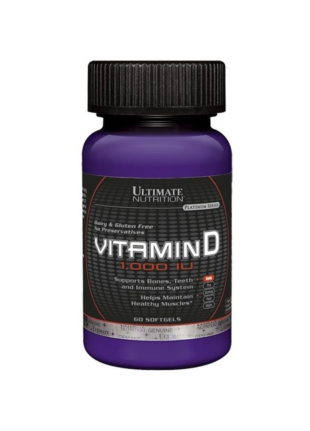 Вітамін Д3 Vitamin D3 1000 IU 60 капсул Ultimate Nutrition (255407994)