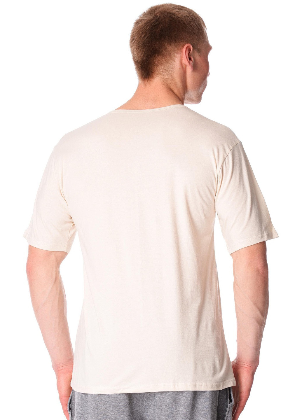Темно-бежевая футболка мужская ariston бежевый 202 Cornette