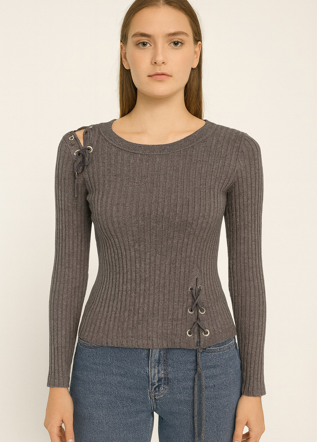 Сірий демісезонний джемпер джемпер Sassofono