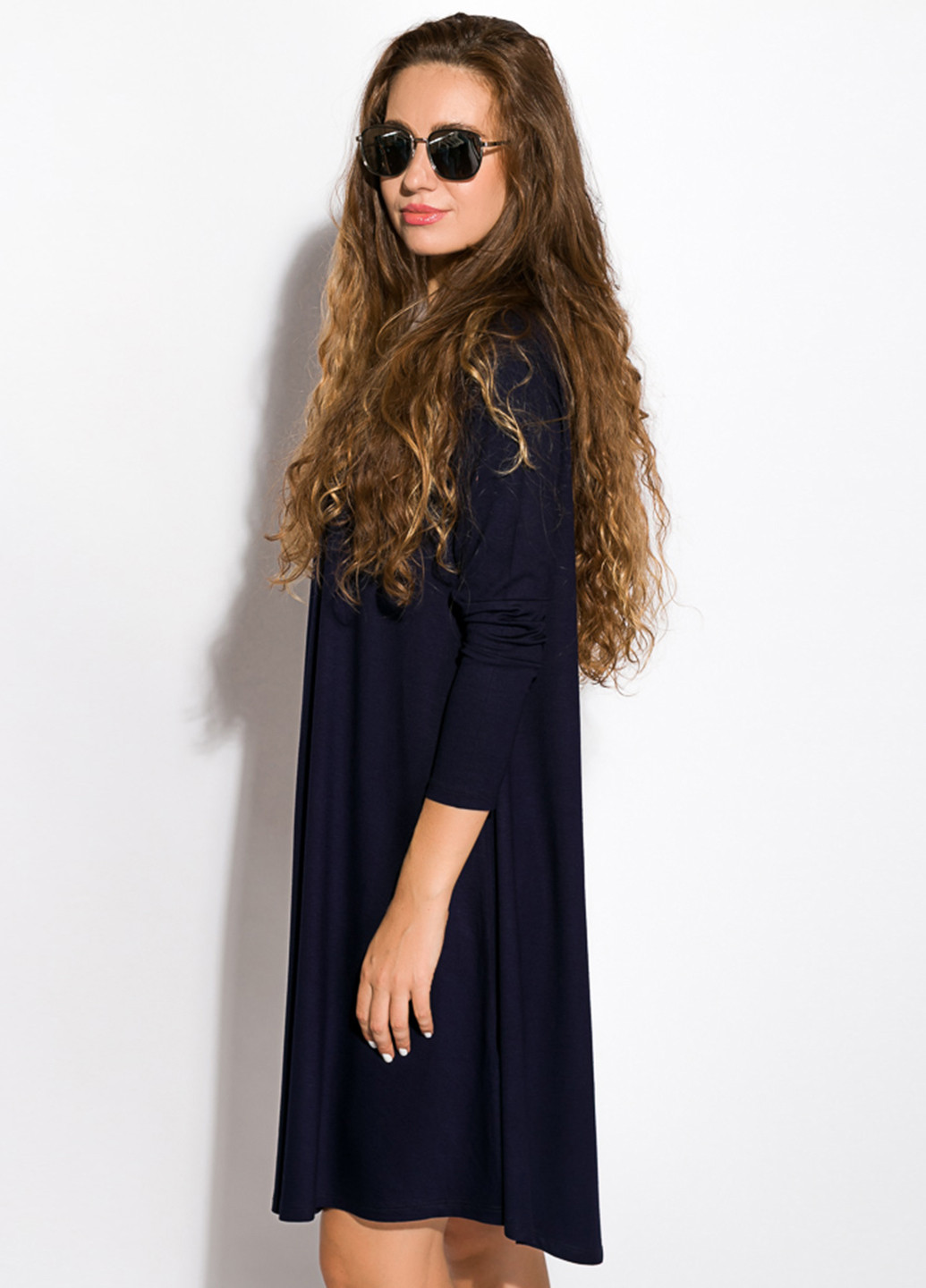 Синя кежуал сукня а-силует Time of Style однотонна