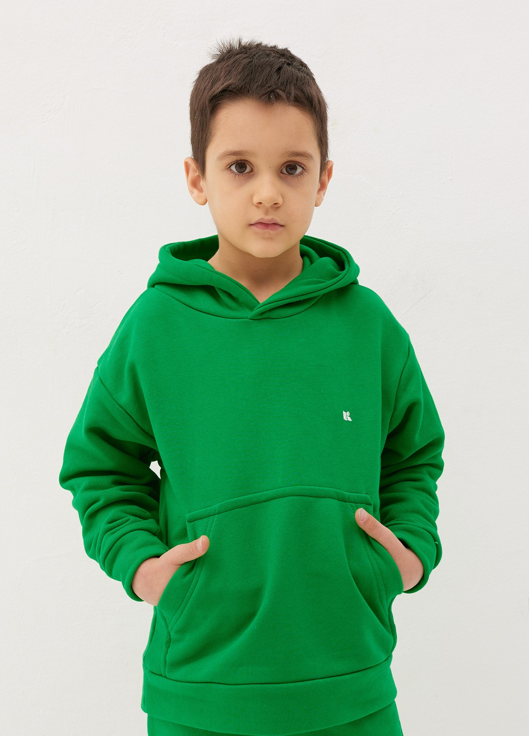 Зеленый демисезонный детский спортивный повседневный костюм Kindamor Original