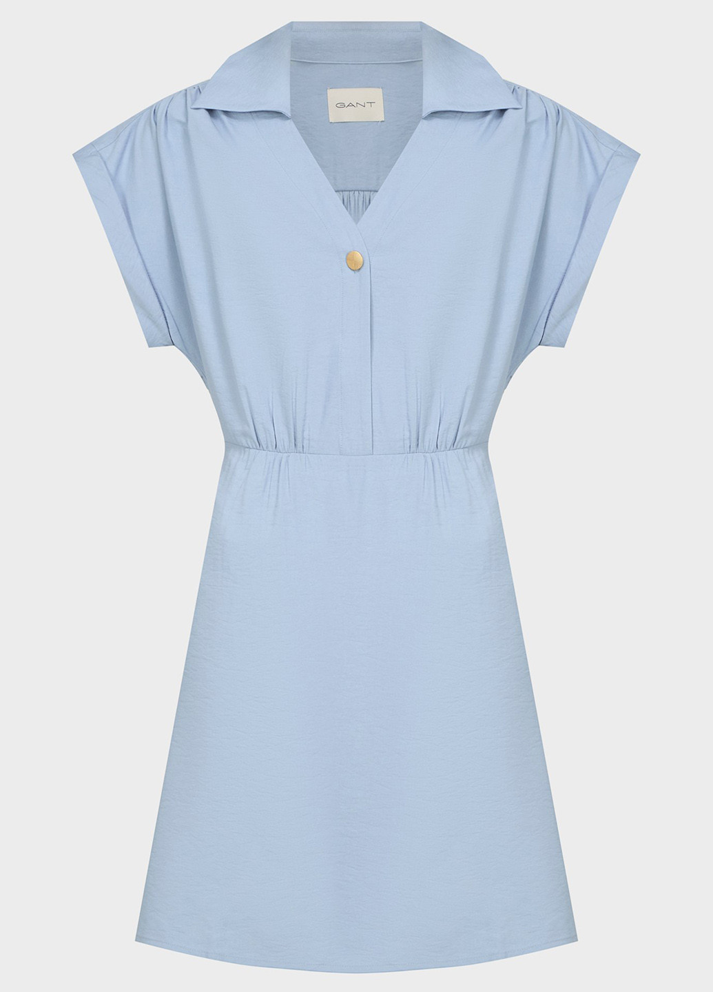 Голубое кэжуал платье рубашка Gant однотонное