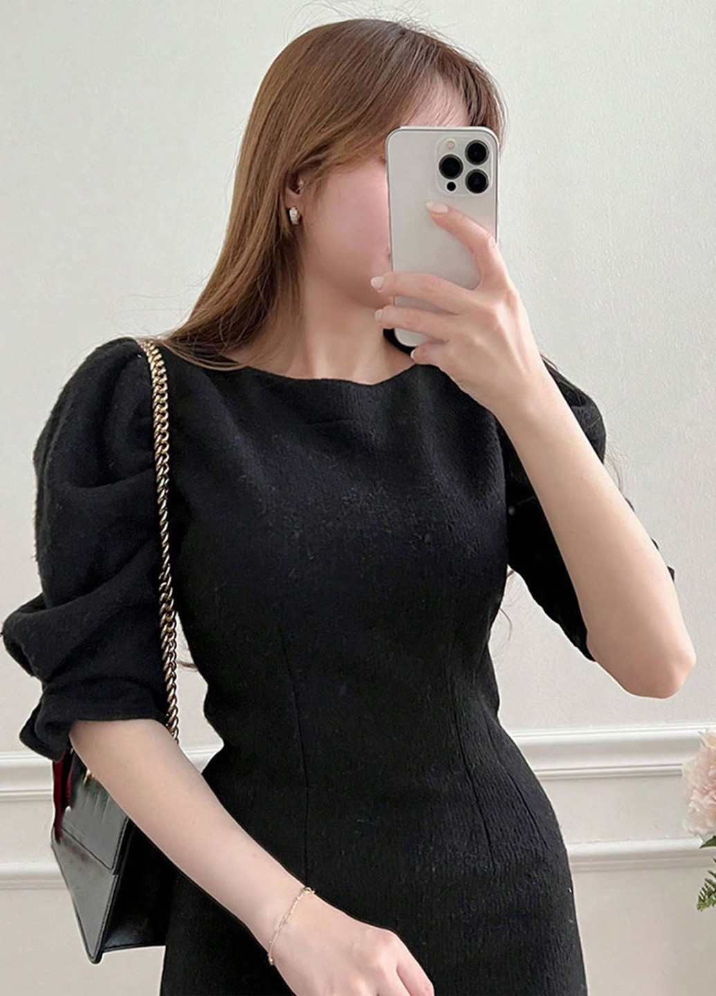 Чорна кежуал сукня силуетна SHEIN однотонна