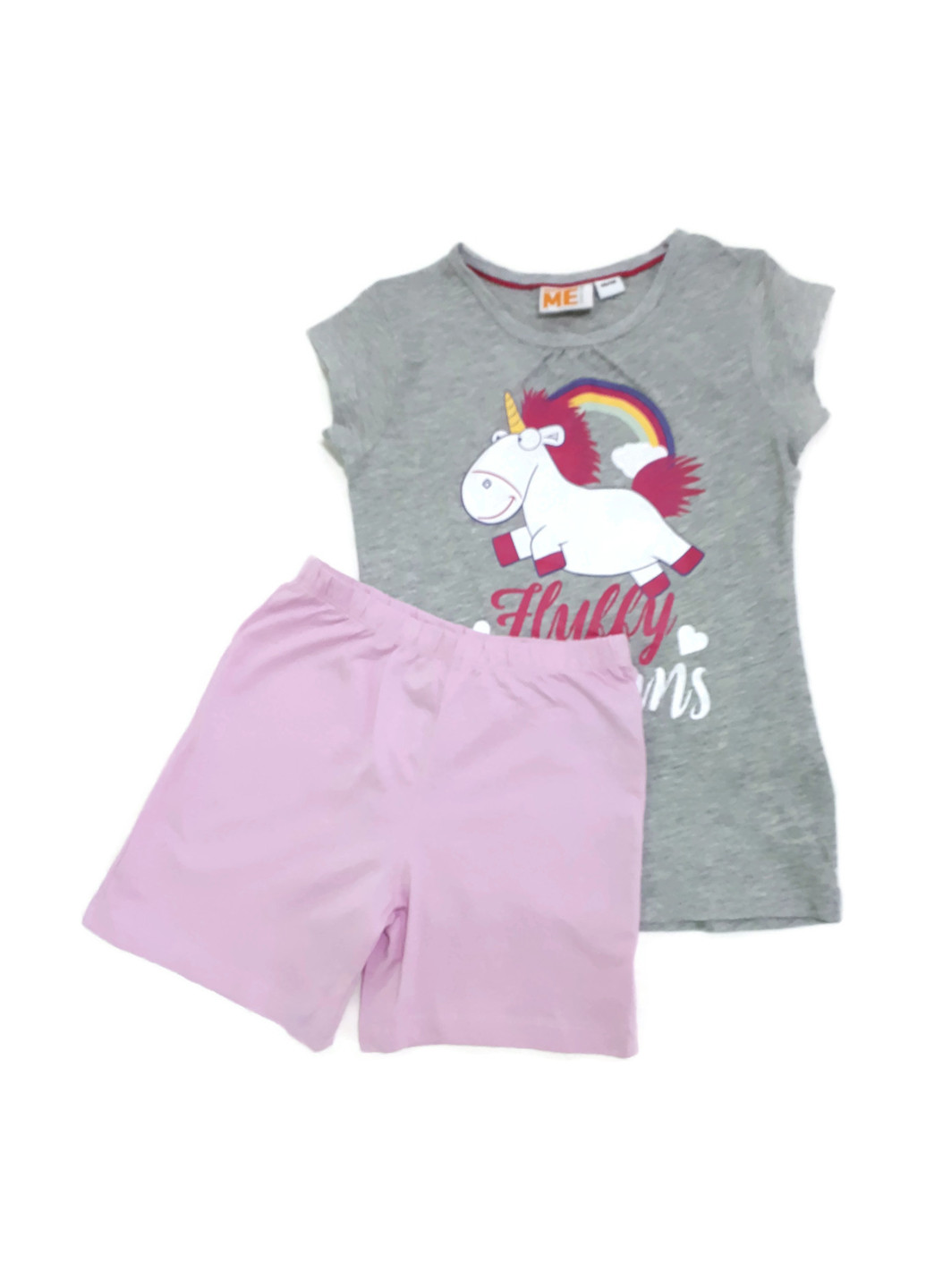Светло-розовый летний костюм (футболка, шорты) Lidl