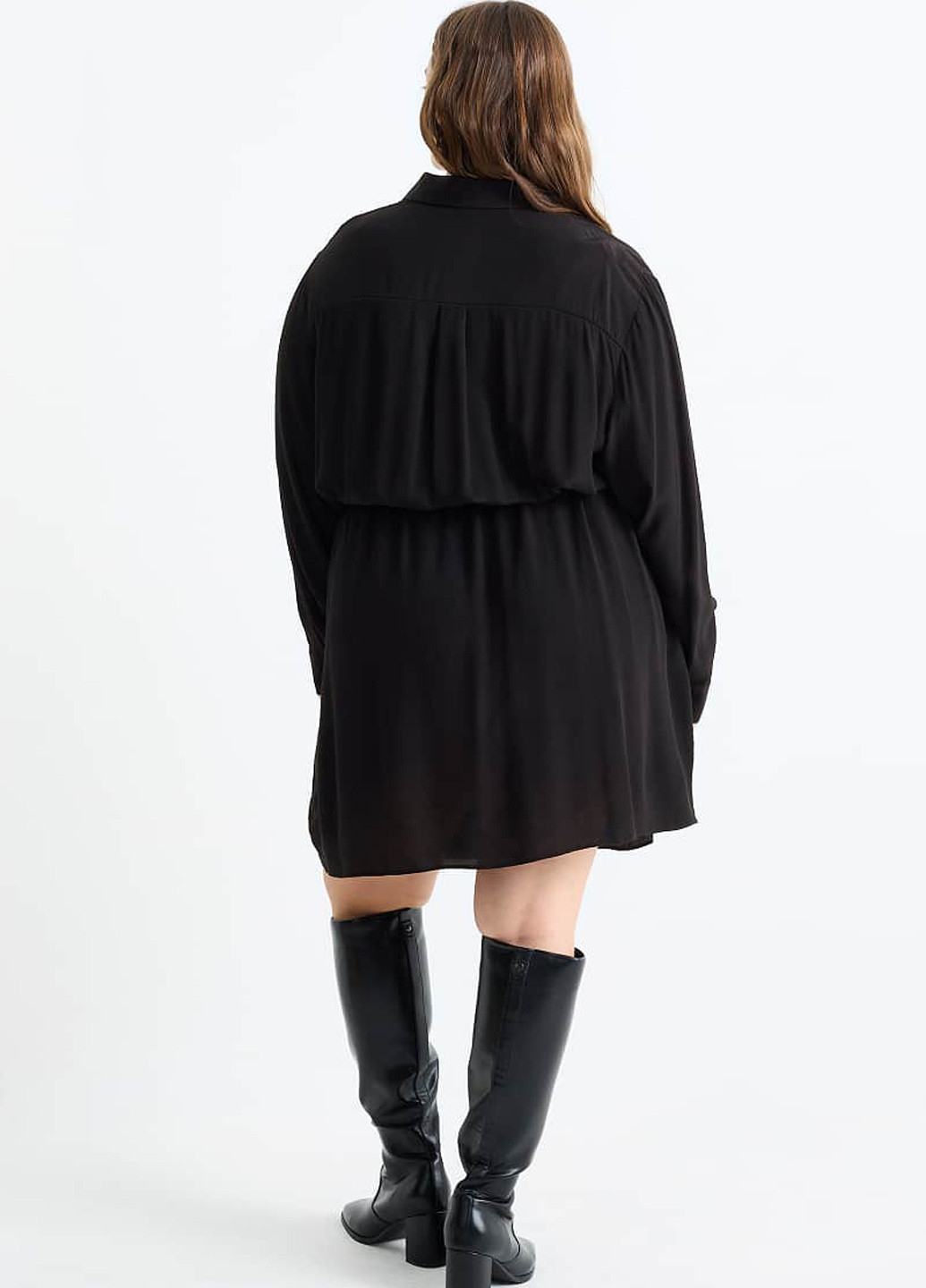 Чорна кежуал сукня сукня-сорочка C&A однотонна