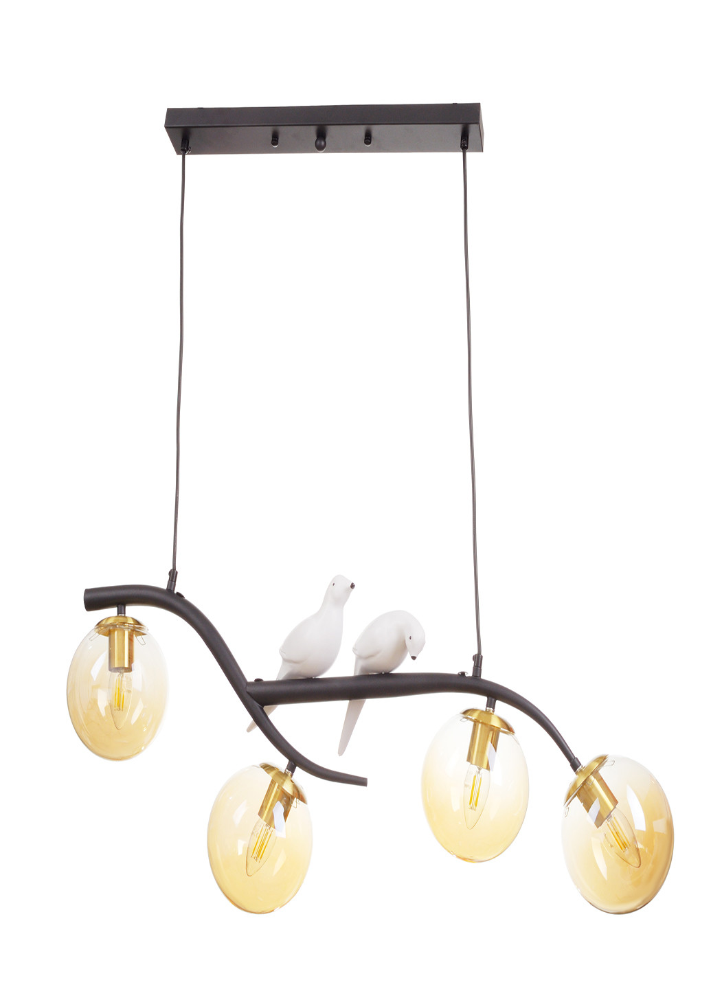 Потолочная люстра на 4 лампочки BR-01 650S/4 E27 BK Brille (251891743)