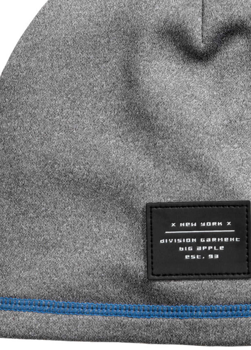 Шапка H&M бини логотип серая спортивная полиэстер