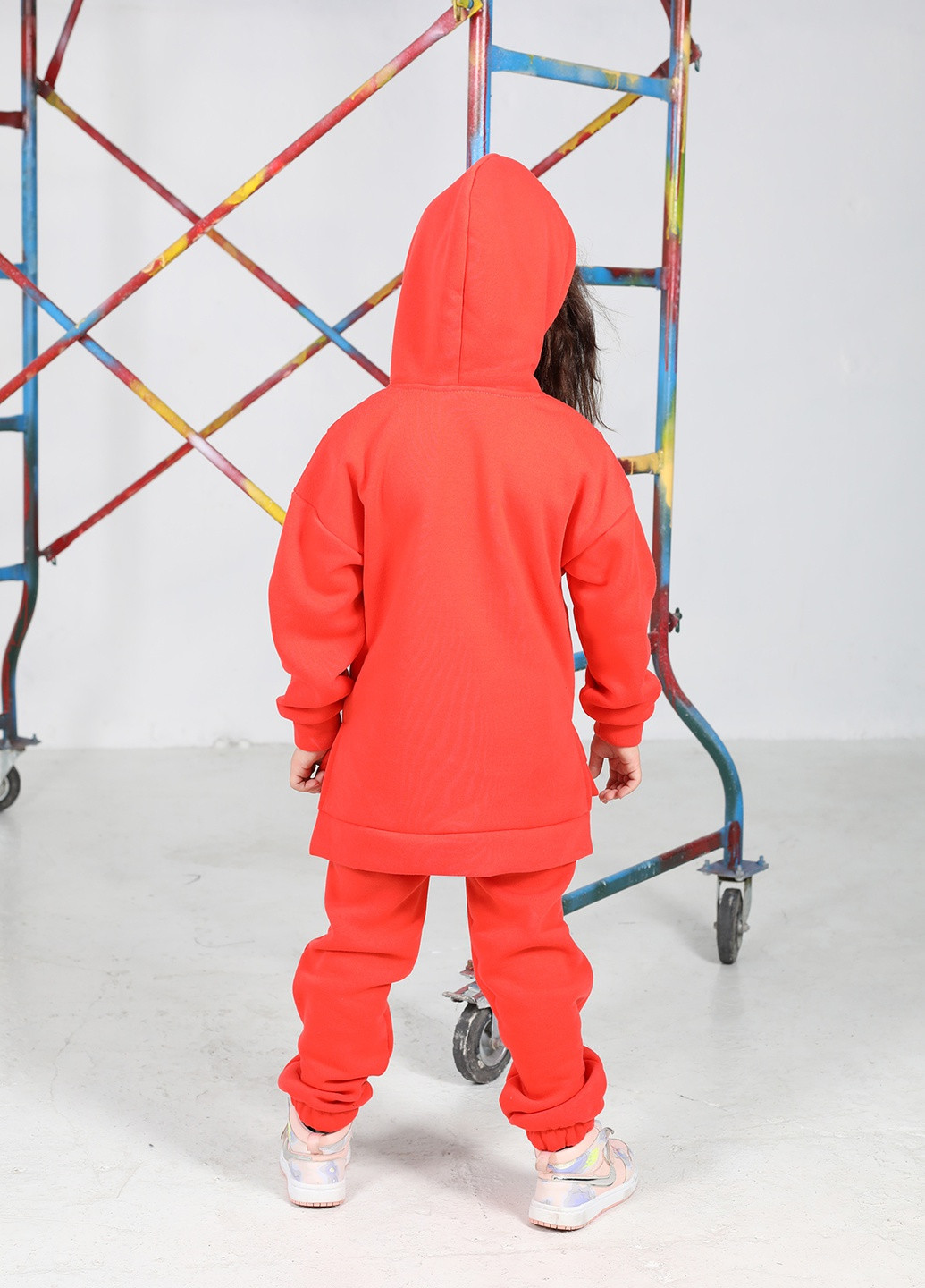 Помаранчевий зимній дитячі спортивні костюми ISSA PLUS
