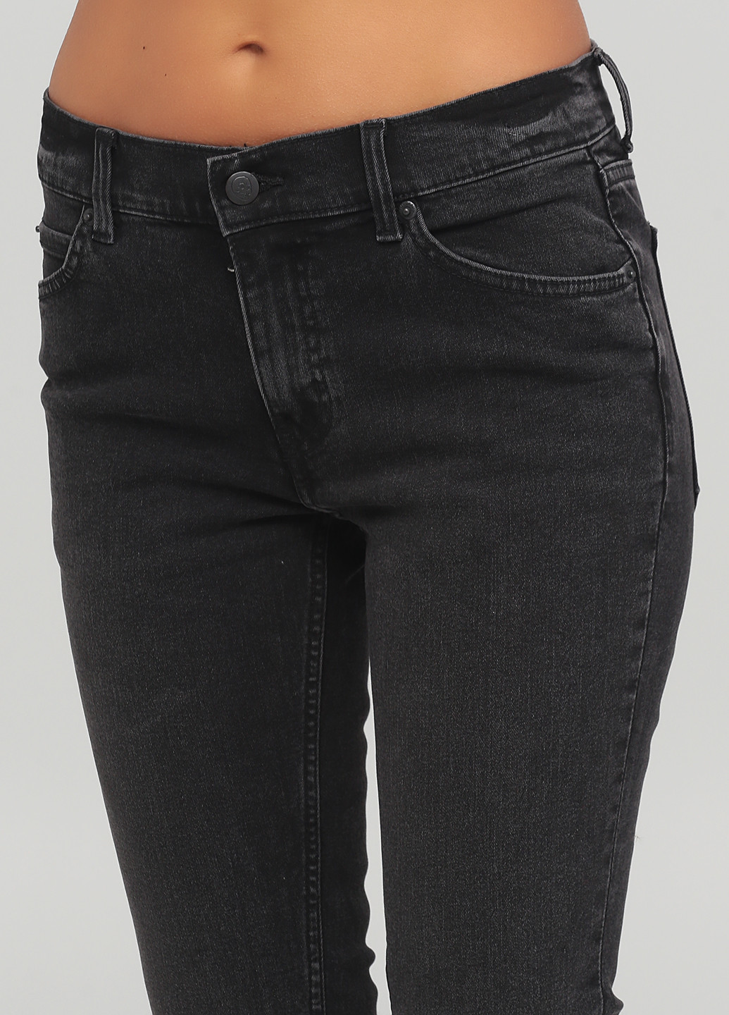 Темно-серые демисезонные зауженные, скинни джинсы Cheap Monday