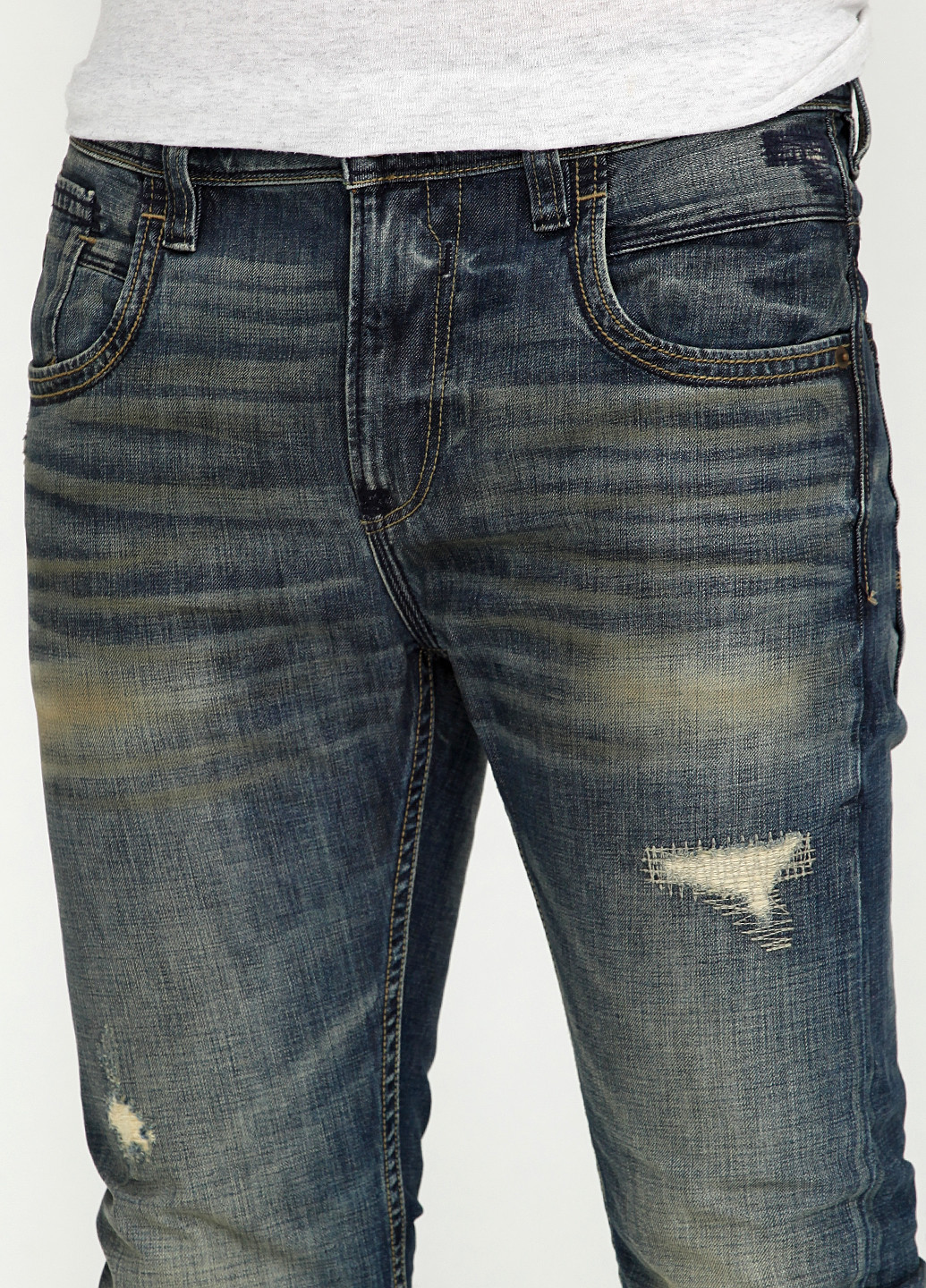 Синие демисезонные со средней талией джинсы Garcia