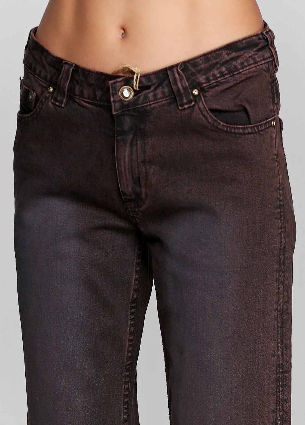Коричневые демисезонные прямые джинсы Instinct