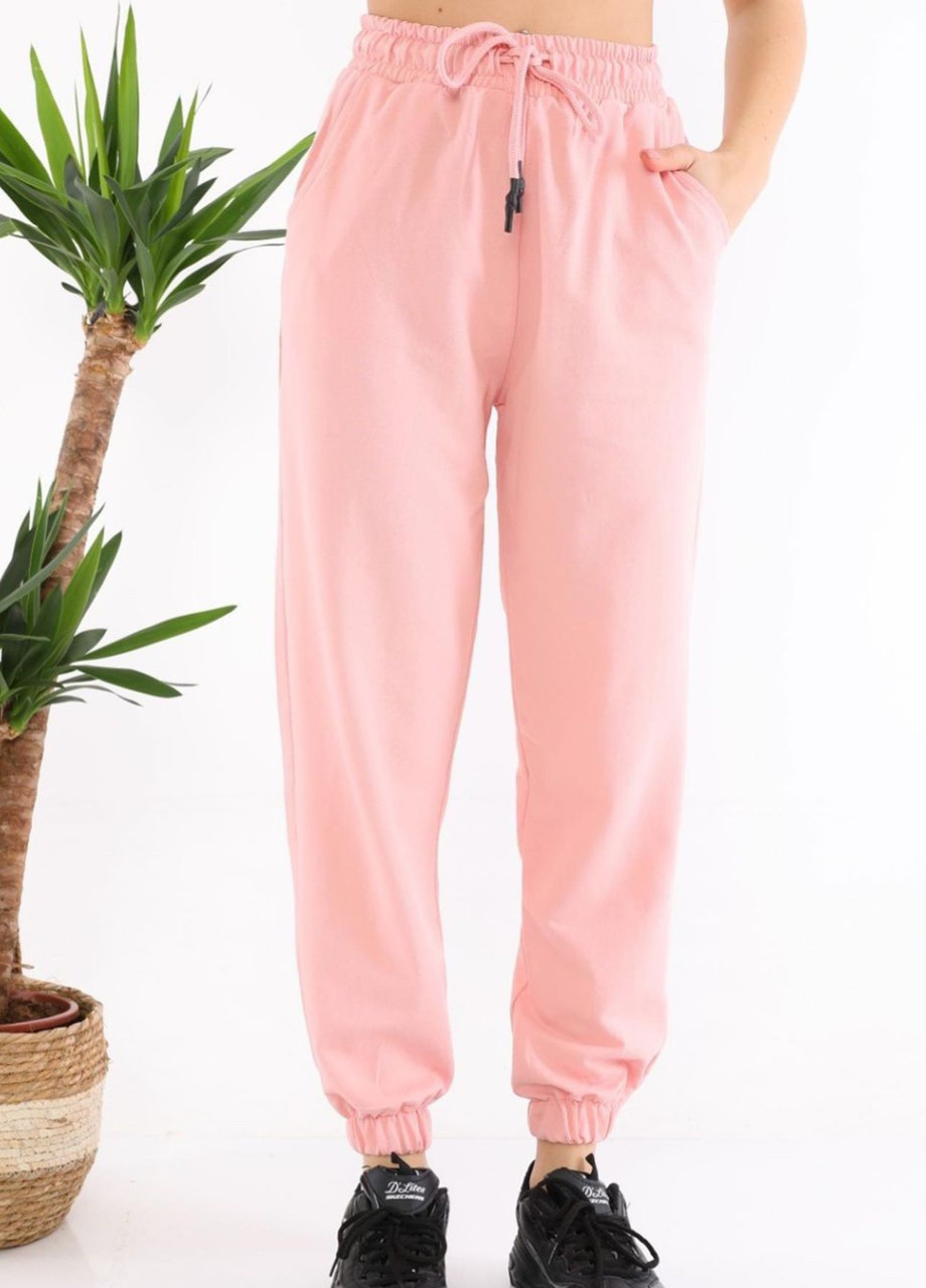 Спортивні штани жіночі рожеві тонкі MDG (252971050)
