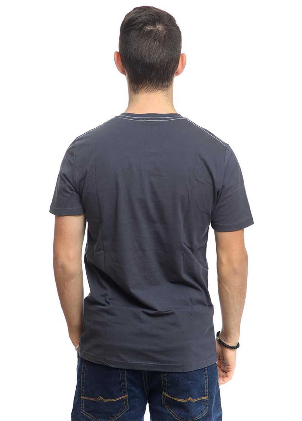 Темно-сіра футболка з коротким рукавом Kenvelo