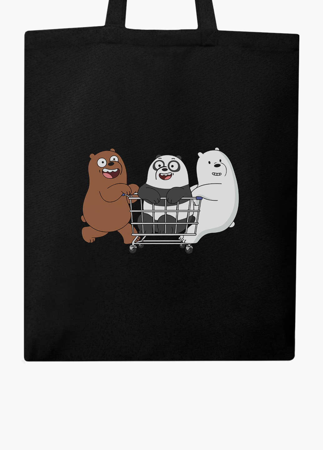 Эко сумка шоппер Вся правда о медведях (We Bare Bears) (9227-2891-BK) MobiPrint (236265569)