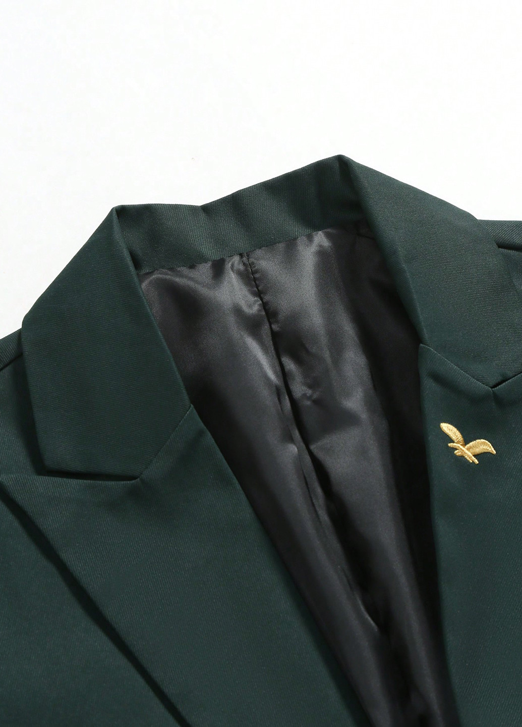 Сіро-зелений демісезонний костюм (жакет, штани) брючний SHEIN