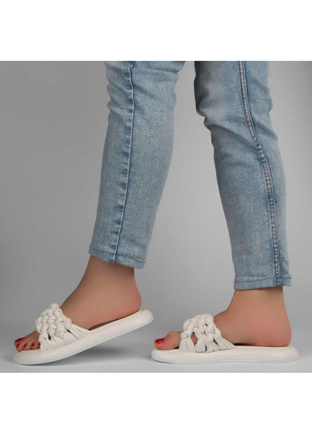 Белые женские босоножки 198059 Buts без застежки