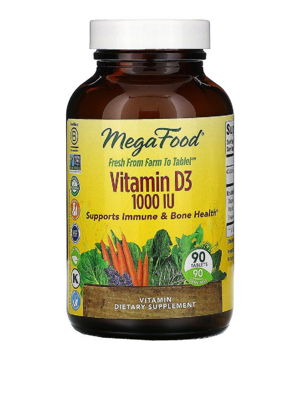 Витамин D3 1000 МЕ (90 табл.) MegaFood (251206092)