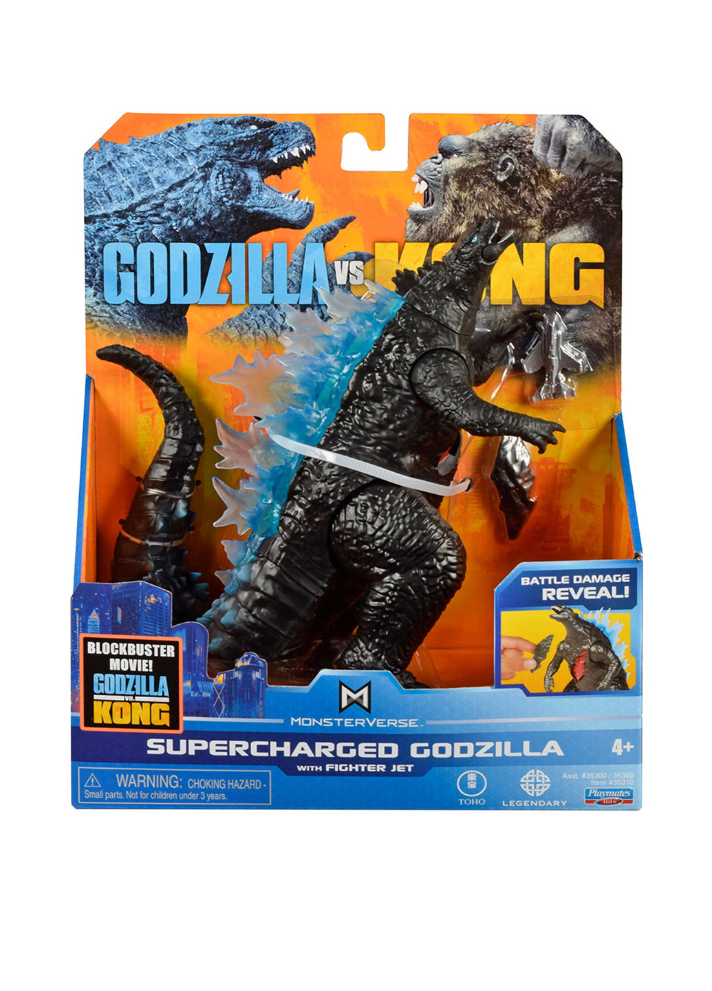 Фигурка Годзилла с суперэнергией и истрибителем, 15 см Godzilla vs. Kong (253483966)