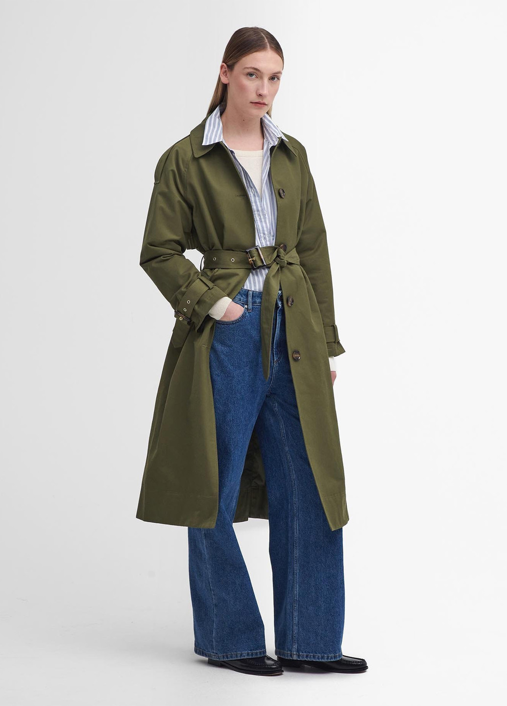 Плащ Barbour тренчкот на гудзиках демісезон (353209783)