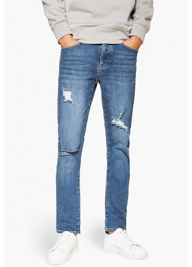 Синие демисезонные джинсы Topman