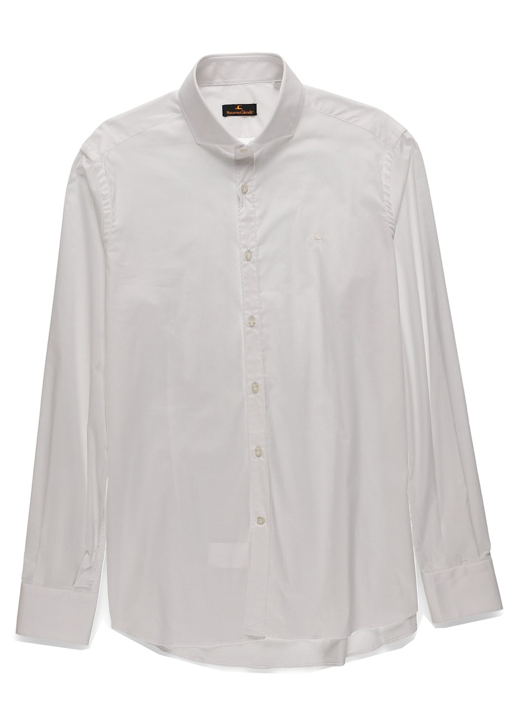 Белая классическая, кэжуал рубашка однотонная Nazarenogabrielli