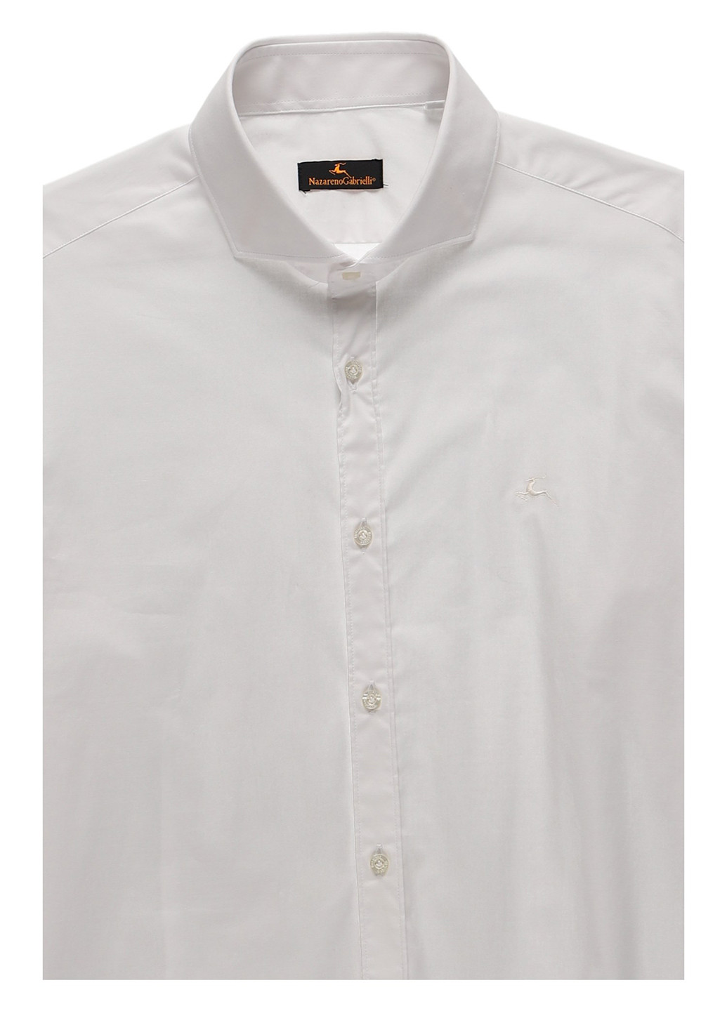 Белая классическая, кэжуал рубашка однотонная Nazarenogabrielli