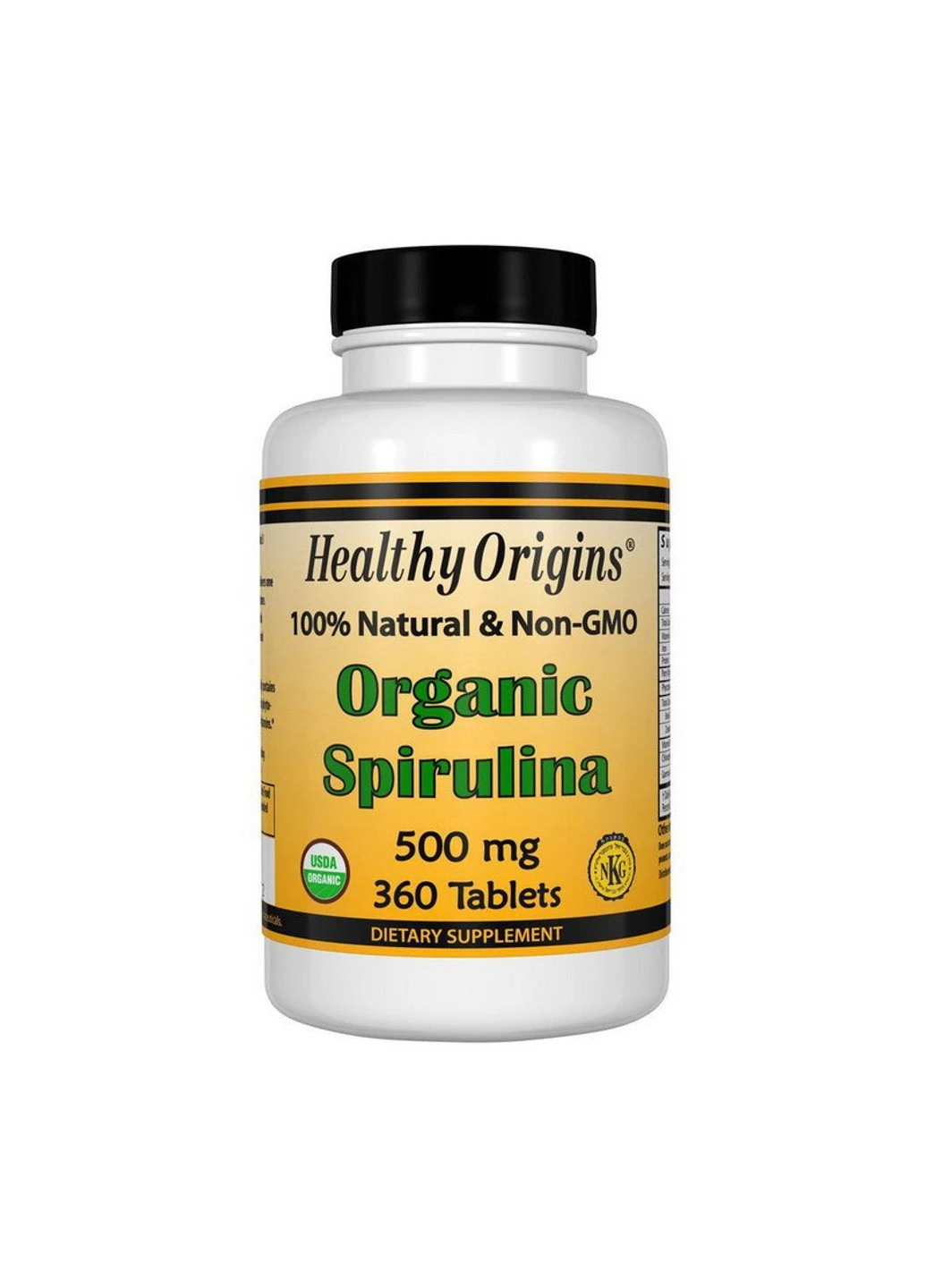 Спіруліна Organic Spirulina 500 mg (360 таб) Хелсі оріджінс Healthy Origins (255409026)